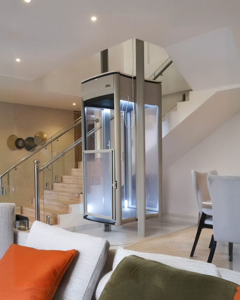 Stiltz 家用電梯 — 現代居家示意圖